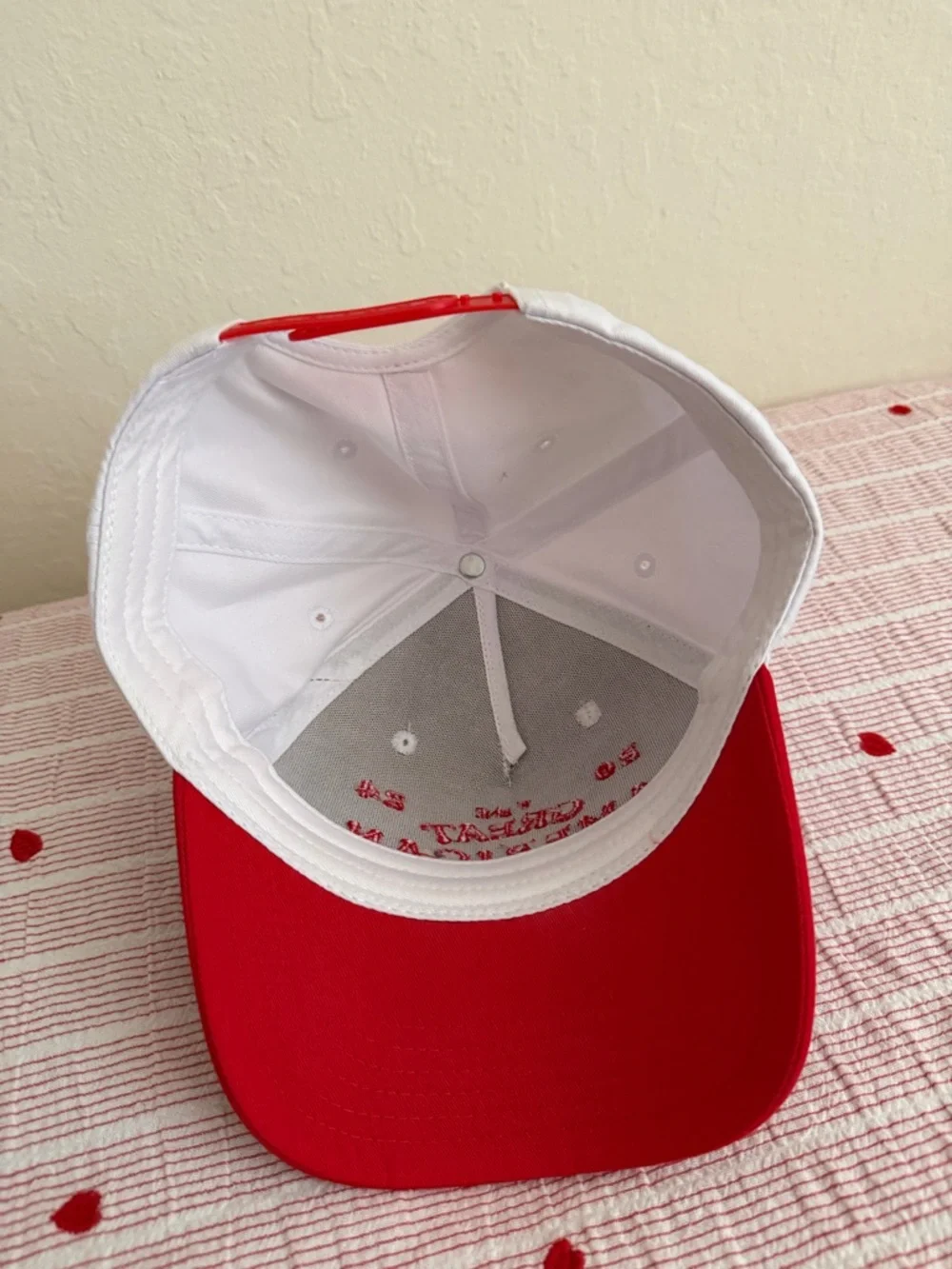 Bar Scene Red & White Cap